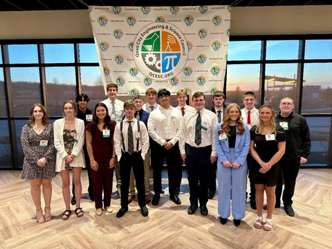 QCESC award recipients pose for photo at 2024 Celebration of STEM event