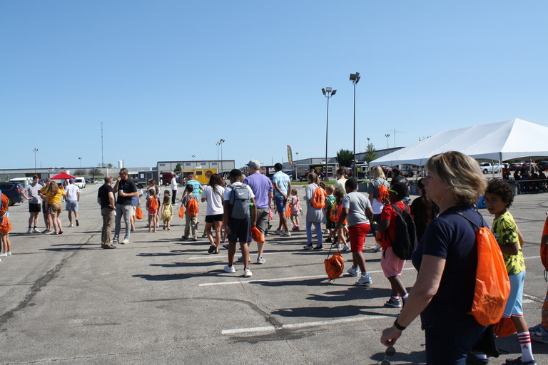 People gather at STEM Fest