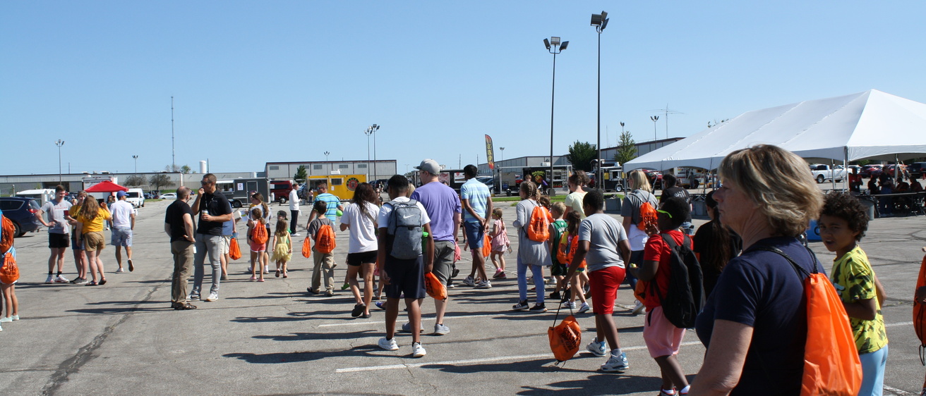 People gather at STEM Fest